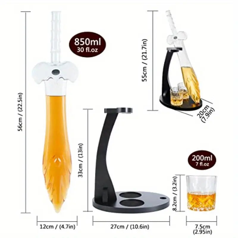 Legendary Sword Decanter Gift Set