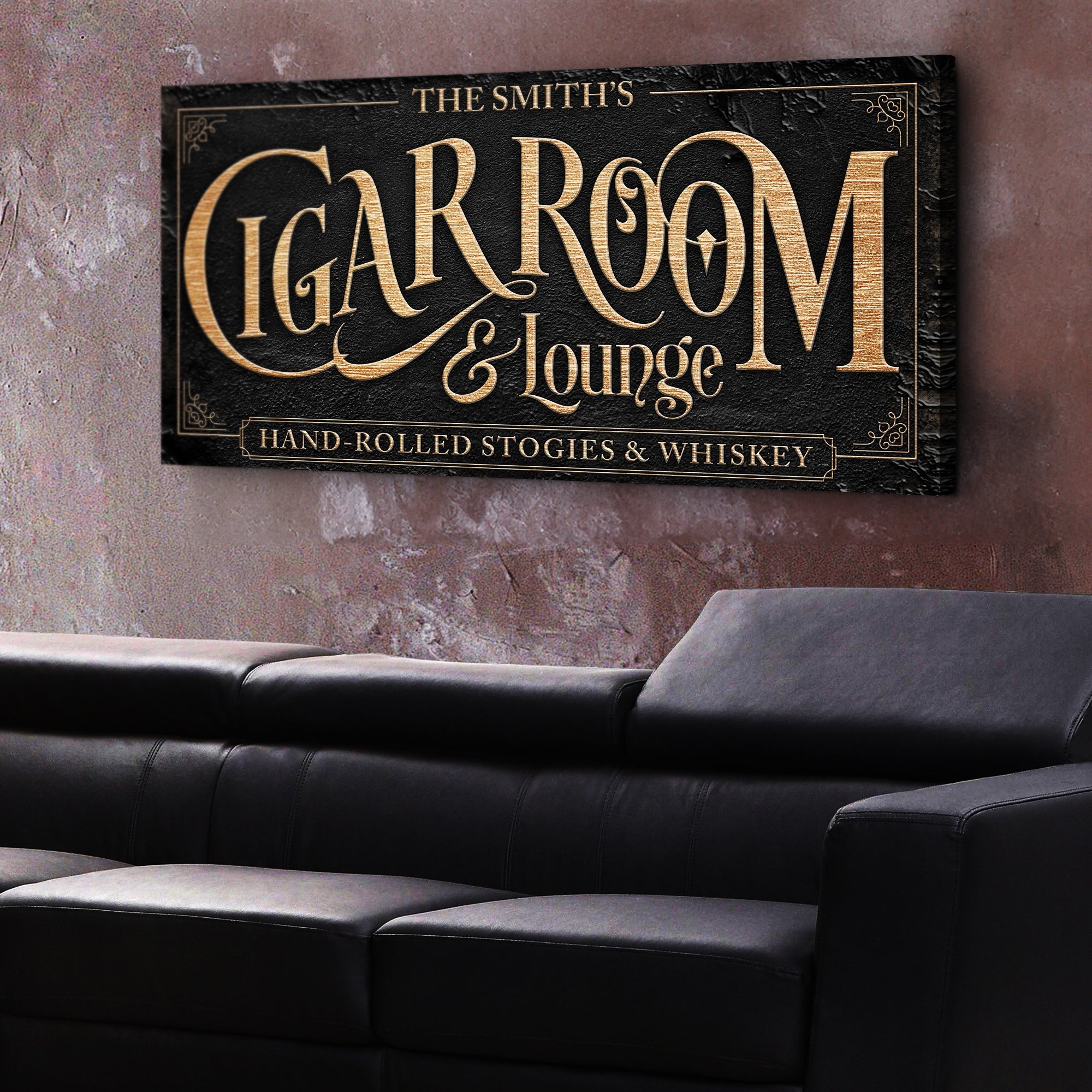 Personalized Cigar Room and Lounge Sign