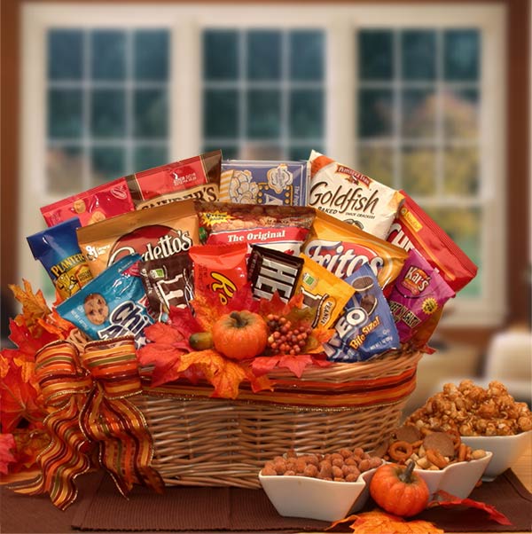 A Fall Snack Attack Gift Basket- Thanksgiving gift basket - Fall gift