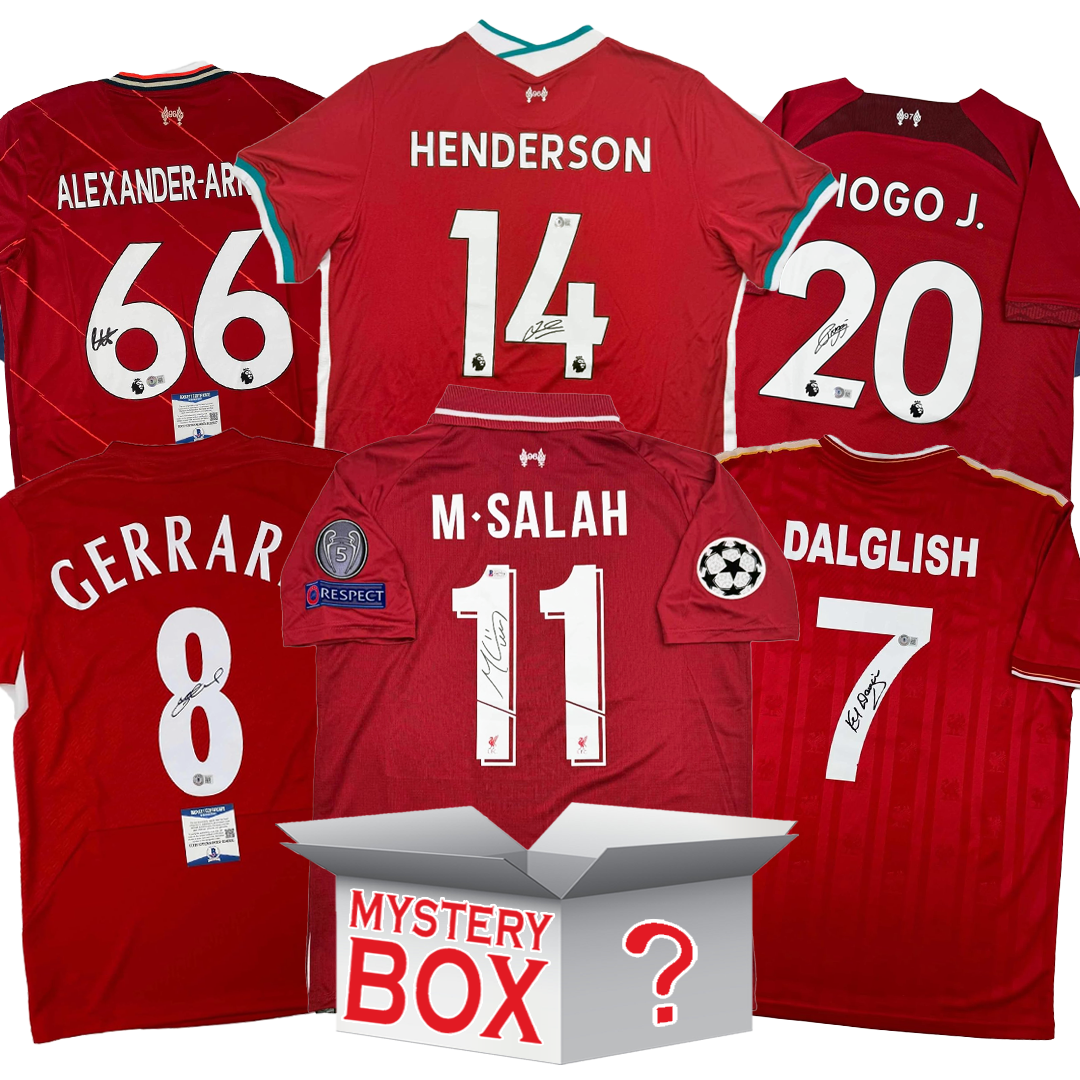 Liverpool F.C. Autographed/Signed Soccer Jersey Mystery Box with PSA JSA or Beckett COA