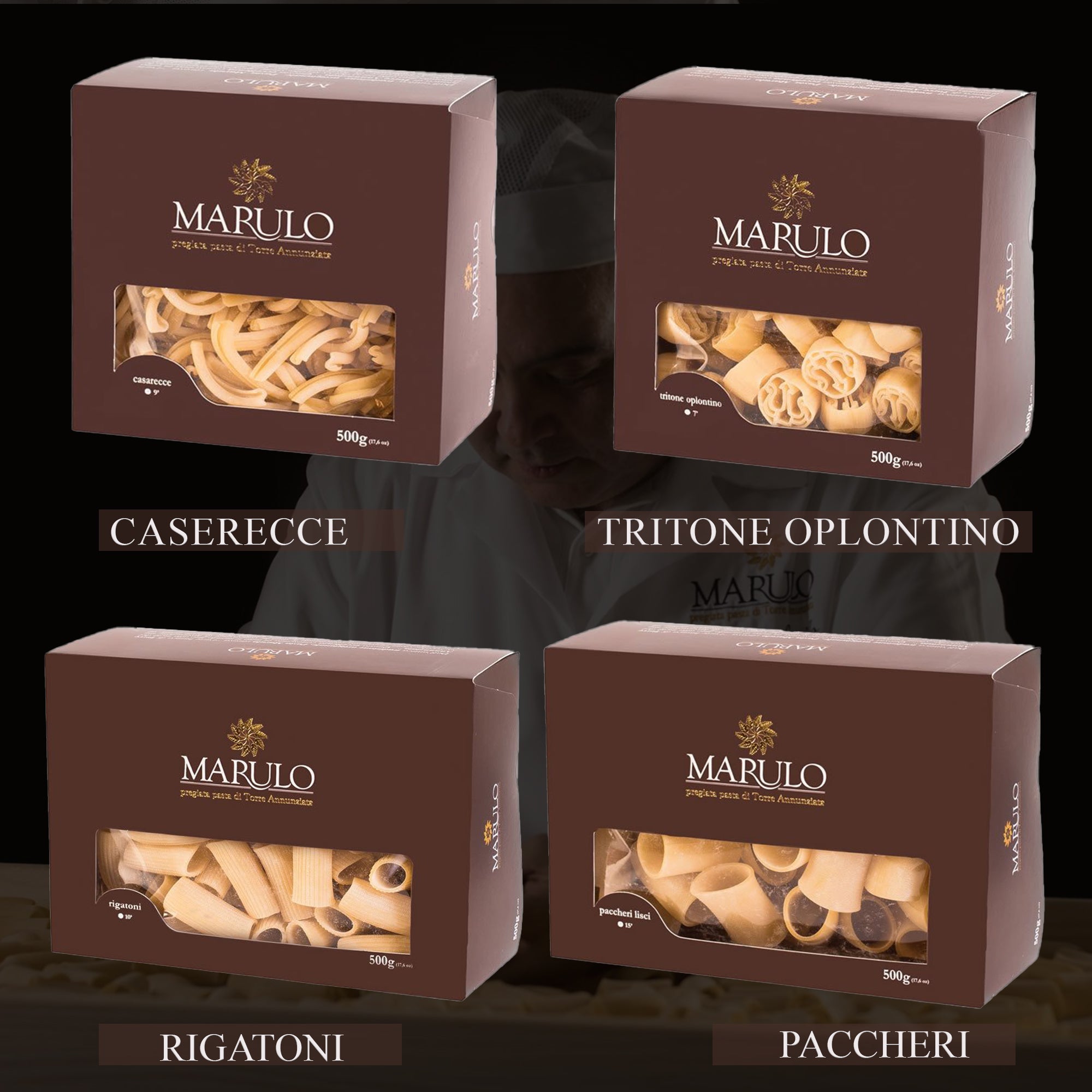 Marulo, Artisan Pasta Gift Set Bronze Cut 8 x 1.1 lb