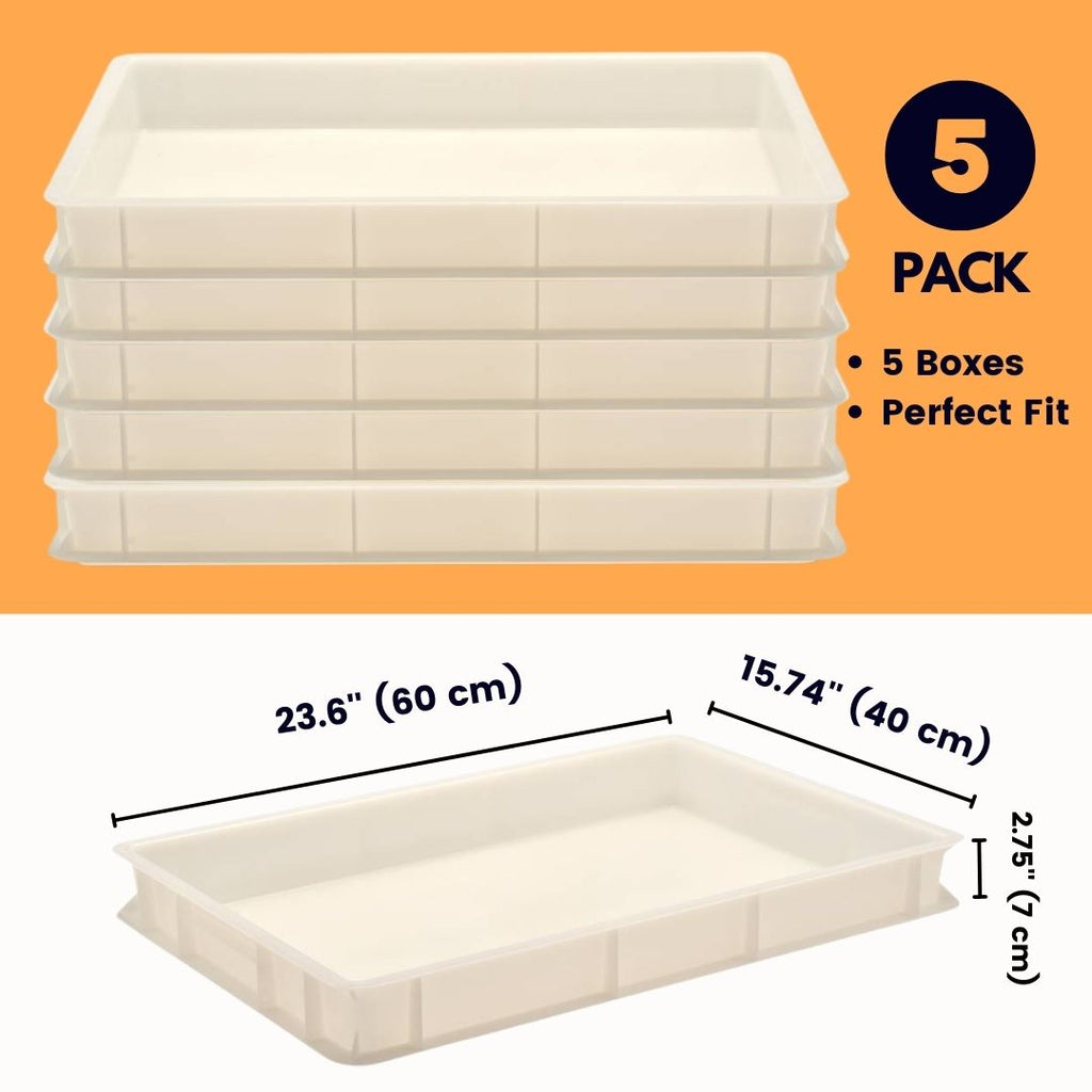 L'Oro Del Sud, Dough Proofing Box, White, 5 pack