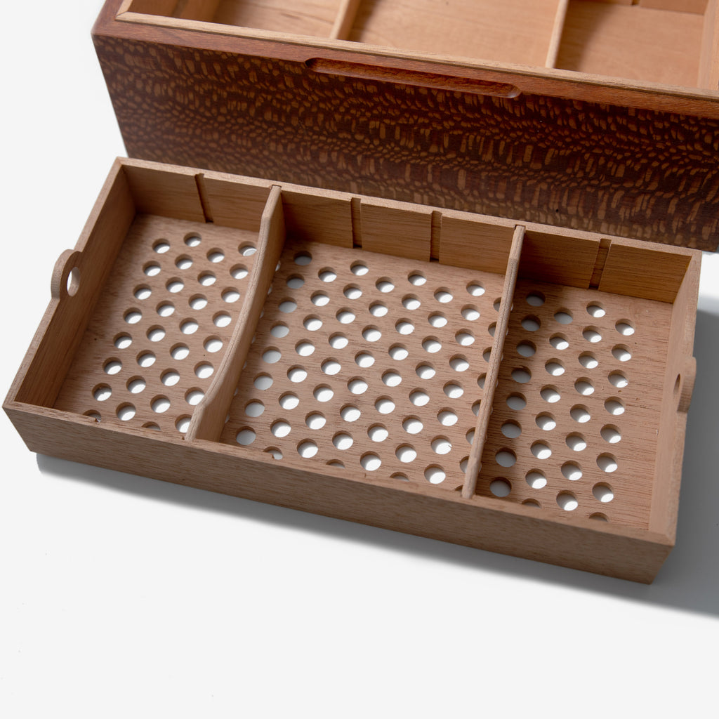 Cigar Humidor - Lacewood with Spanish Cedar Lining - 80 Capacity