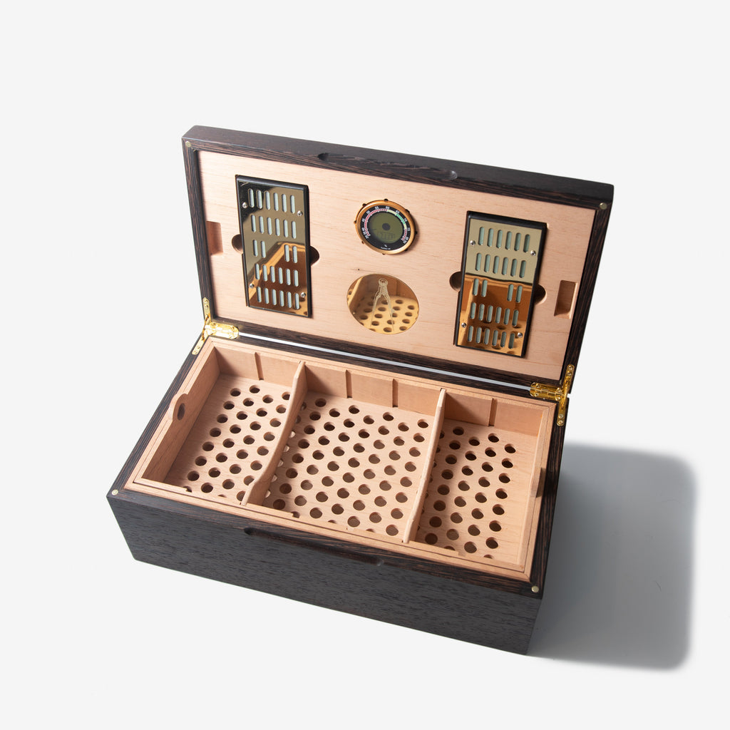 Cigar Humidor - Wenge with Spanish Cedar Lining - 80 Capacity