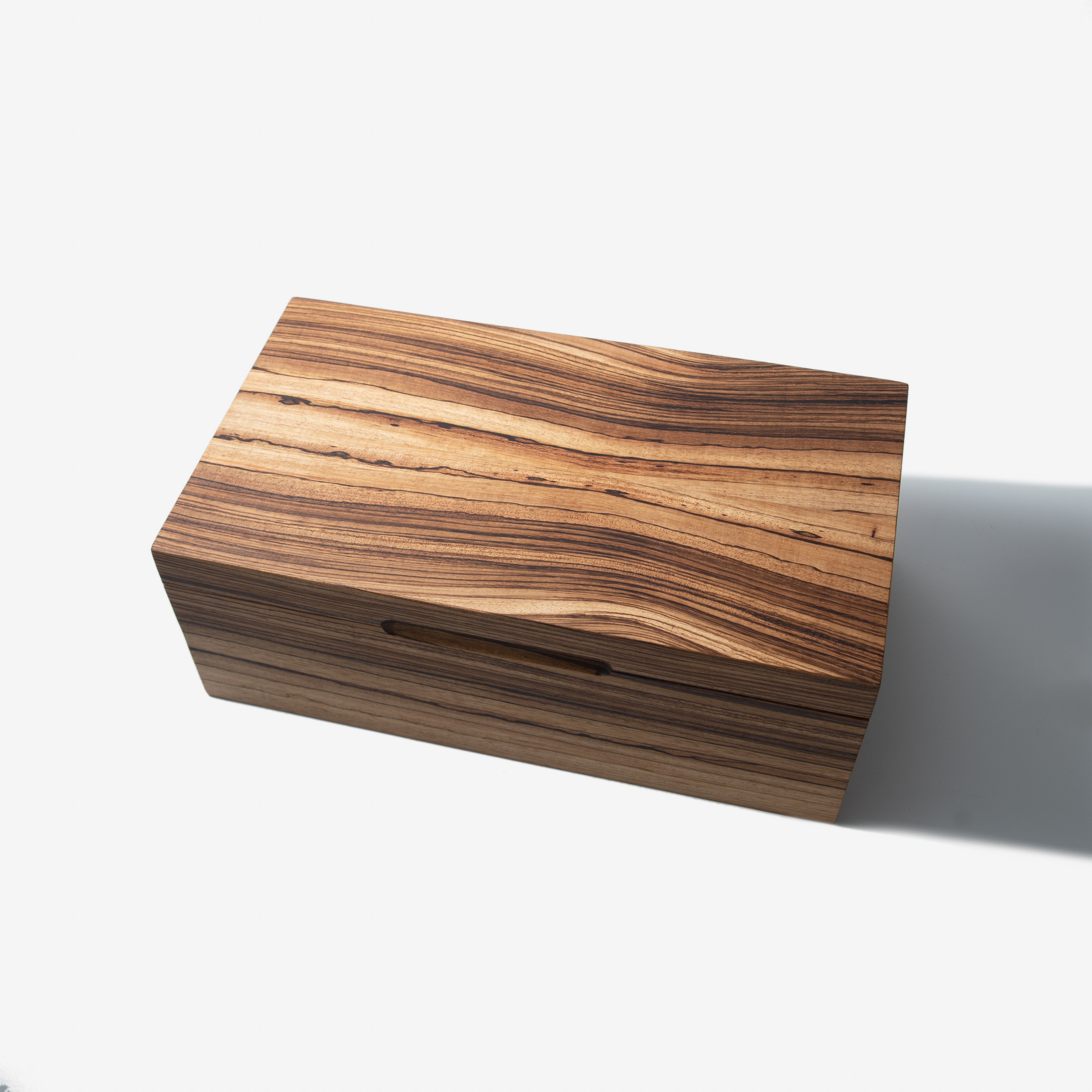 Cigar Humidor - Zebrawood with Spanish Cedar Lining - 80 Capacity