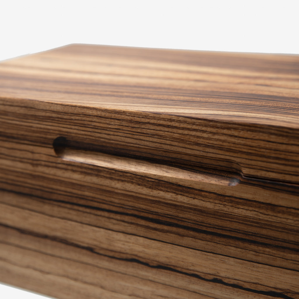 Cigar Humidor - Zebrawood with Spanish Cedar Lining - 80 Capacity