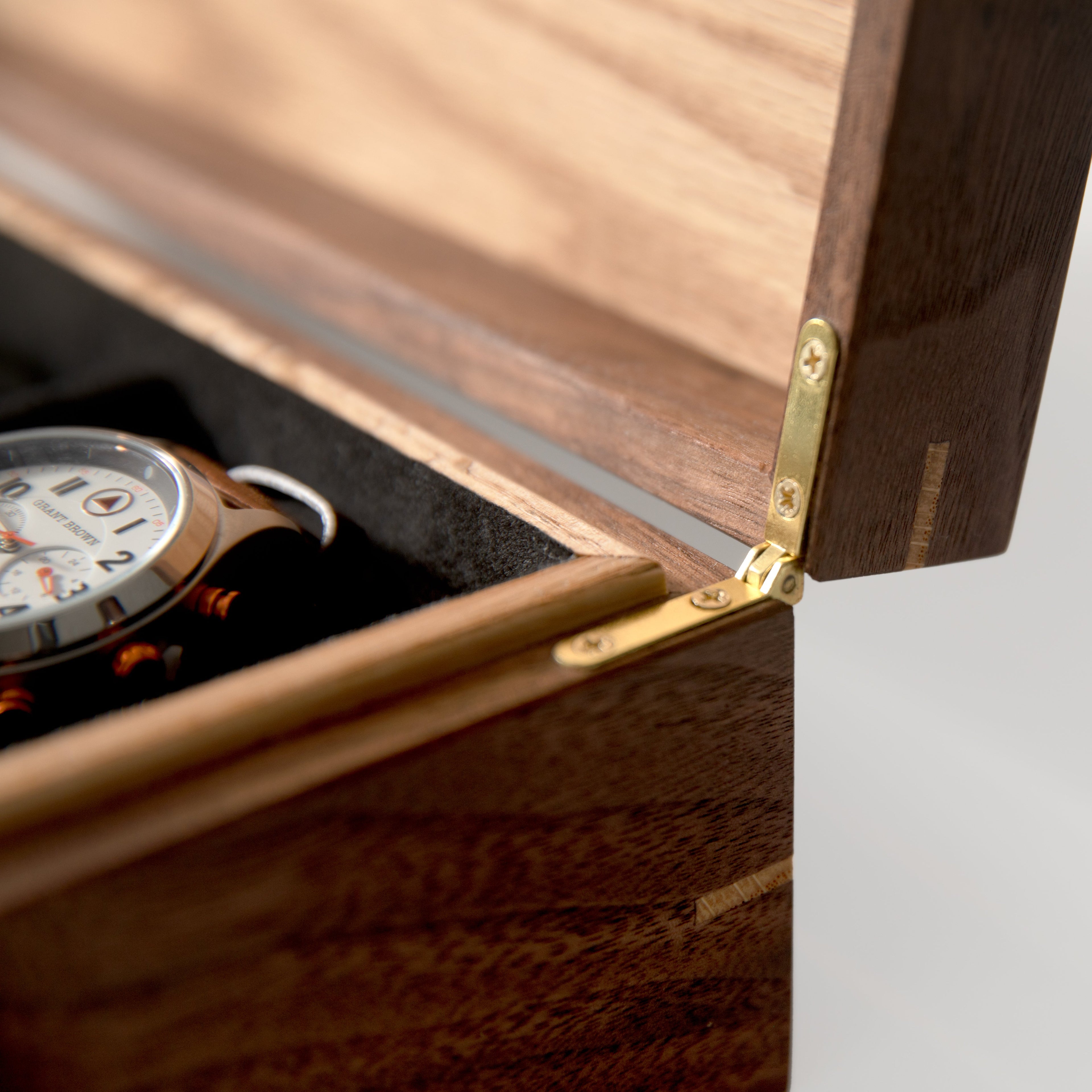 Watch Box - Black Walnut and Oak - 8 Compartments