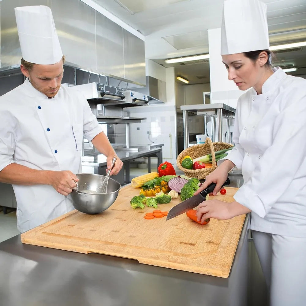 Extra Large Bamboo Chopping Board and Stove Top Cover