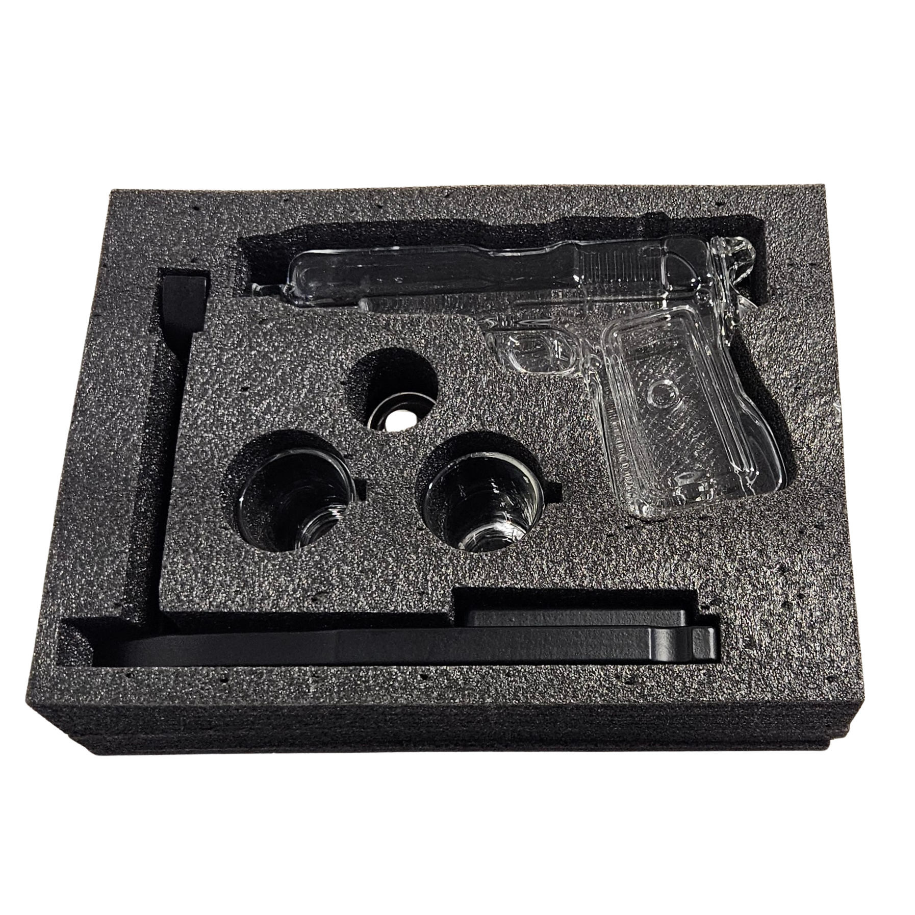 Hittcraft Pistol Decanter Set with Display Stand & Shot Glasses