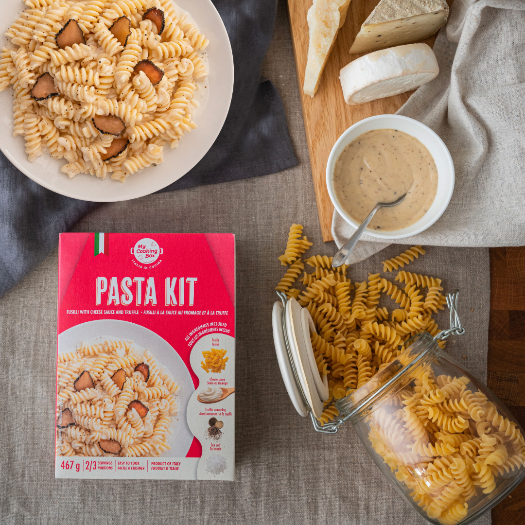 My Cooking Box, Pasta Dinner Meal Kit Fusilli with Cheese & Truffle Sauce