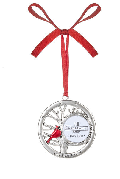 Memorial Cardinal Photo Ornament -