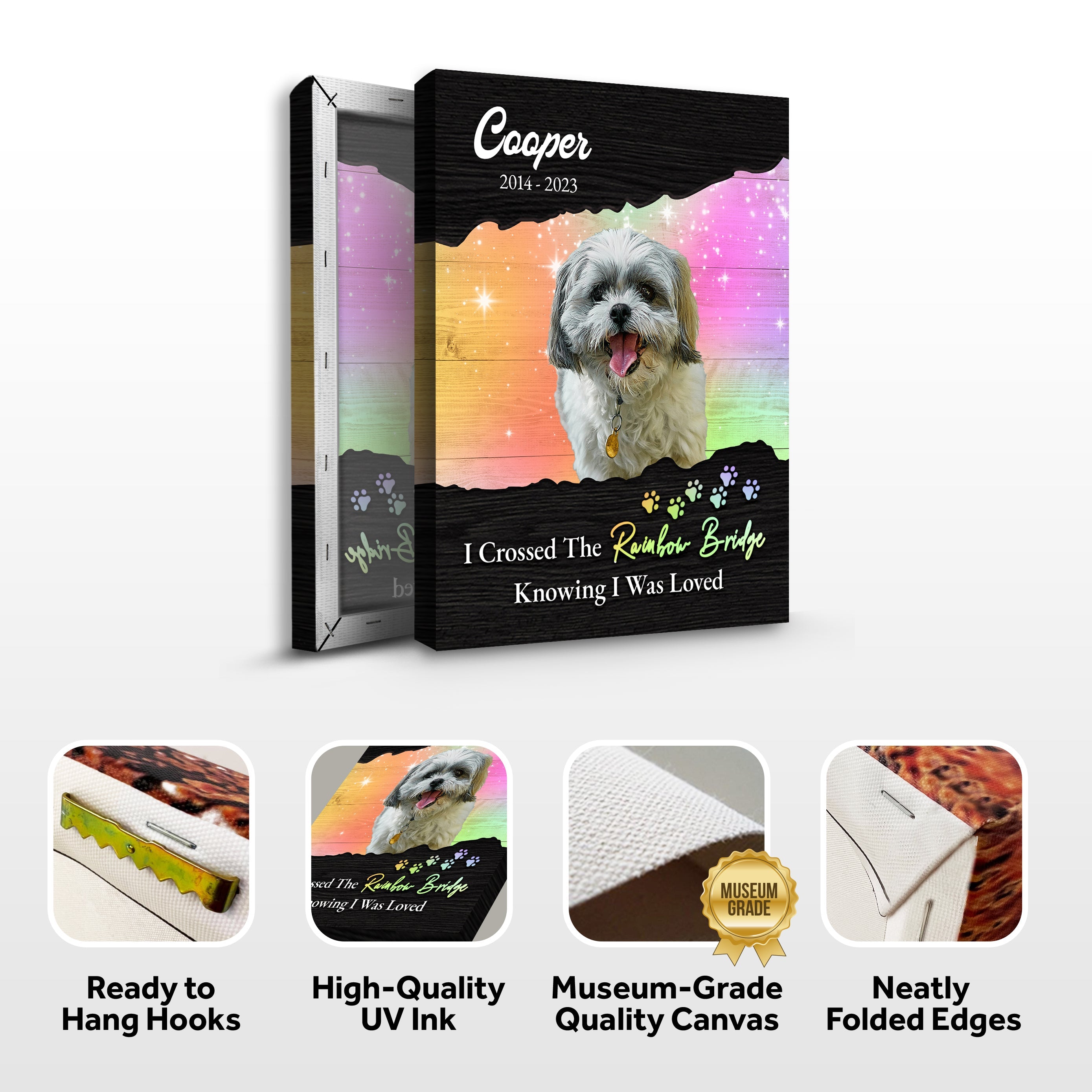 Pet Memorial Sign I Crossed The Rainbow Bridge II