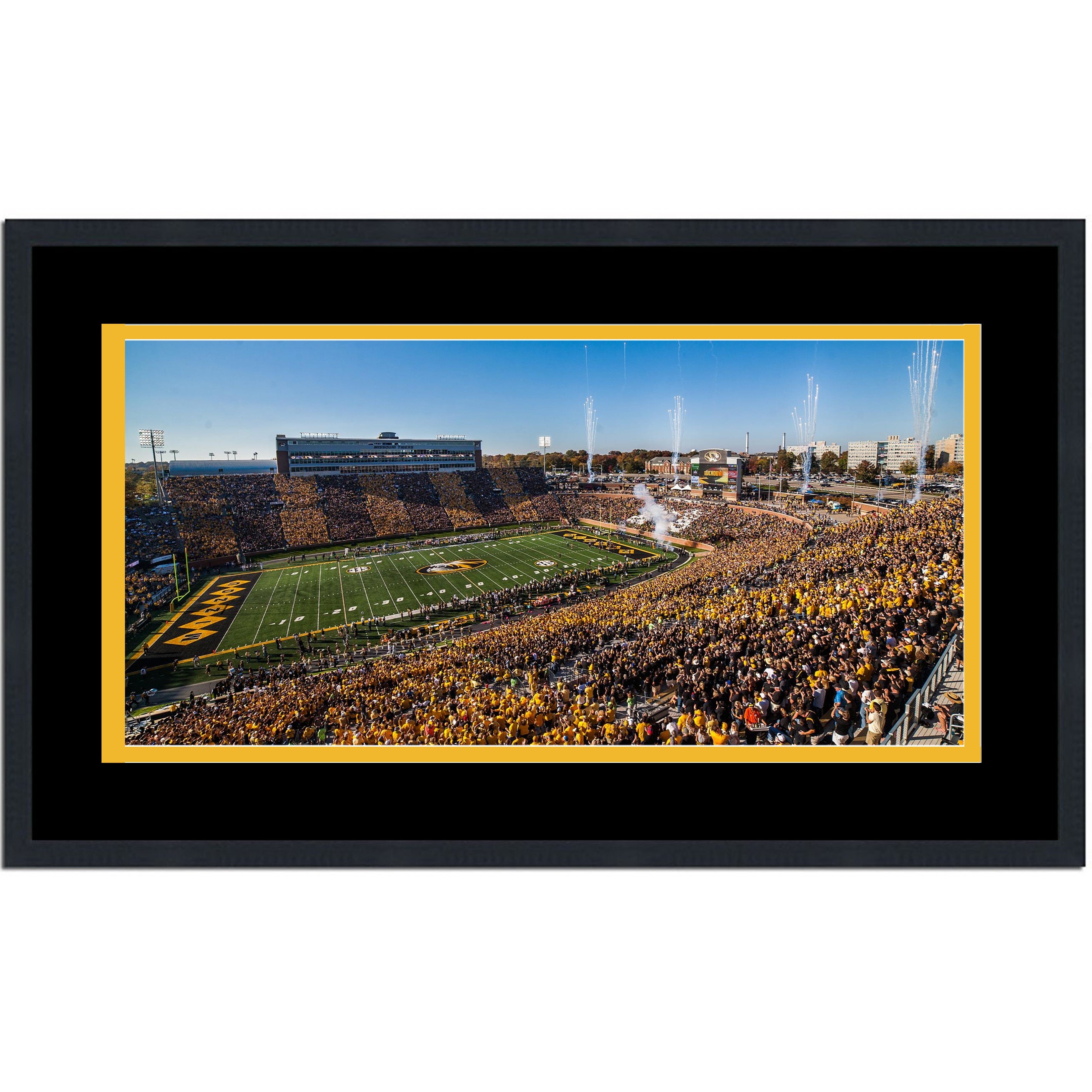 Framed Faurot Field at Memorial Stadium Missouri Tigers 16x24 NCAA Football Photo Professionally Matted