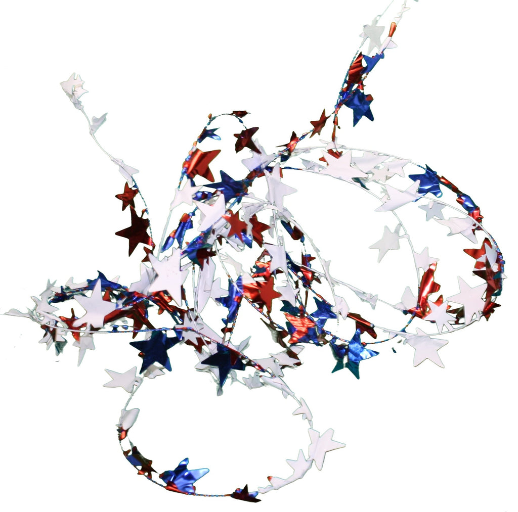 Patriotic Stars Garland Red White and Blue