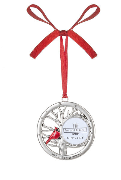 Memorial Cardinal Photo Ornament -